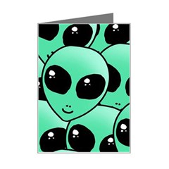 Art Alien Pattern Mini Greeting Card by Ket1n9