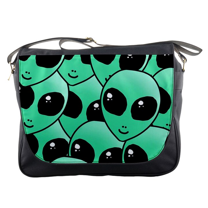 Art Alien Pattern Messenger Bag