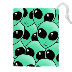 Art Alien Pattern Drawstring Pouch (4xl) by Ket1n9