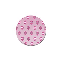 Alien Pattern Pink Golf Ball Marker by Ket1n9