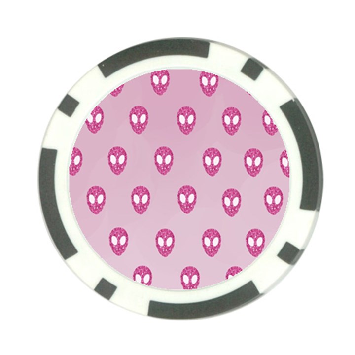 Alien Pattern Pink Poker Chip Card Guard (10 pack)