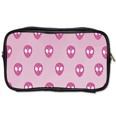 Alien Pattern Pink Toiletries Bag (one Side)