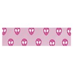 Alien Pattern Pink Oblong Satin Scarf (16  x 60 ) Front