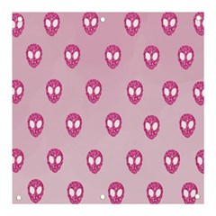 Alien Pattern Pink Banner And Sign 3  X 3  by Ket1n9