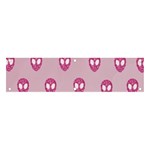 Alien Pattern Pink Banner and Sign 4  x 1  Front