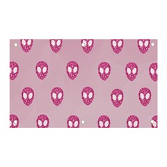 Alien Pattern Pink Banner And Sign 5  X 3  by Ket1n9