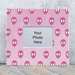 Alien Pattern Pink White Wall Photo Frame 5  x 7  Front