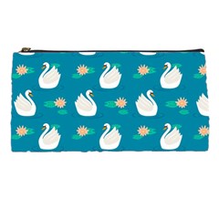 Elegant Swan Pattern With Water Lily Flowers Pencil Case by Ket1n9