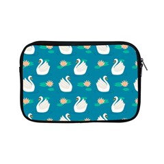 Elegant Swan Pattern With Water Lily Flowers Apple Ipad Mini Zipper Cases by Ket1n9