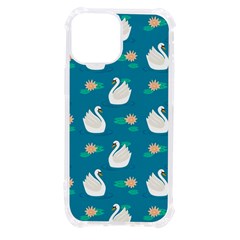 Elegant Swan Pattern With Water Lily Flowers Iphone 13 Mini Tpu Uv Print Case by Ket1n9