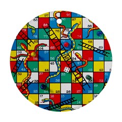 Snakes And Ladders Ornament (round) by Ket1n9