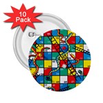 Snakes And Ladders 2.25  Buttons (10 pack)  Front