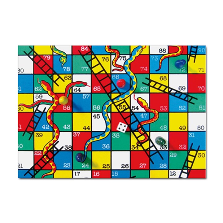 Snakes And Ladders Sticker A4 (10 pack)