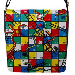 Snakes And Ladders Flap Closure Messenger Bag (s) by Ket1n9