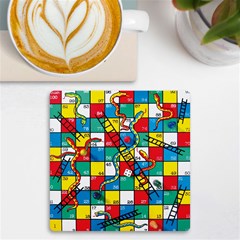 Snakes And Ladders Uv Print Square Tile Coaster  by Ket1n9