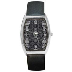 Dark Horror Skulls Pattern Barrel Style Metal Watch by Ket1n9