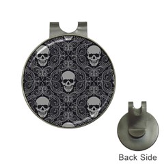 Dark Horror Skulls Pattern Hat Clips With Golf Markers by Ket1n9