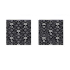 Dark Horror Skulls Pattern Cufflinks (square) by Ket1n9