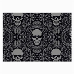 Dark Horror Skulls Pattern Large Glasses Cloth by Ket1n9