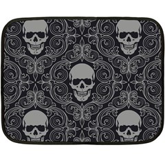 Dark Horror Skulls Pattern Fleece Blanket (mini) by Ket1n9