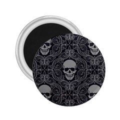 Dark Horror Skulls Pattern 2 25  Magnets by Ket1n9