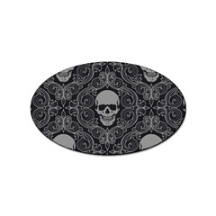 Dark Horror Skulls Pattern Sticker Oval (10 Pack) by Ket1n9