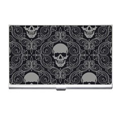 Dark Horror Skulls Pattern Business Card Holder by Ket1n9