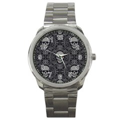 Dark Horror Skulls Pattern Sport Metal Watch by Ket1n9