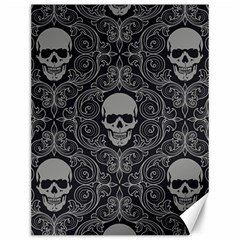 Dark Horror Skulls Pattern Canvas 12  X 16  by Ket1n9