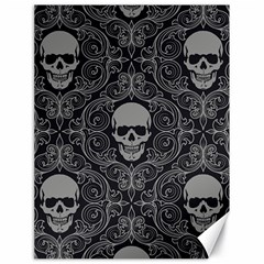 Dark Horror Skulls Pattern Canvas 18  X 24  by Ket1n9