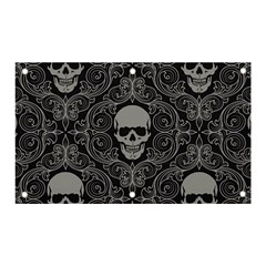 Dark Horror Skulls Pattern Banner And Sign 5  X 3  by Ket1n9