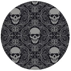 Dark Horror Skulls Pattern Wooden Bottle Opener (round) by Ket1n9