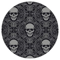 Dark Horror Skulls Pattern Round Trivet by Ket1n9