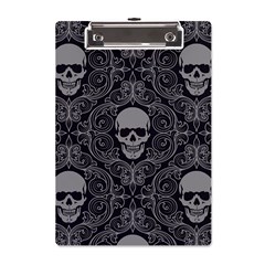 Dark Horror Skulls Pattern A5 Acrylic Clipboard by Ket1n9