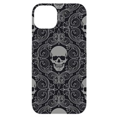 Dark Horror Skulls Pattern Iphone 14 Plus Black Uv Print Case by Ket1n9