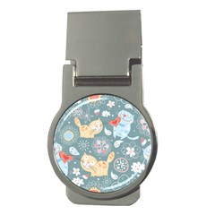 Cute Cat Background Pattern Money Clips (round)  by Ket1n9