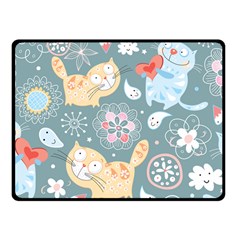 Cute Cat Background Pattern Fleece Blanket (small) by Ket1n9