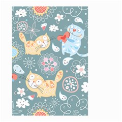 Cute Cat Background Pattern Small Garden Flag (two Sides) by Ket1n9