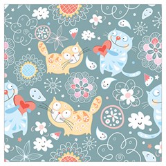 Cute Cat Background Pattern Lightweight Scarf  by Ket1n9