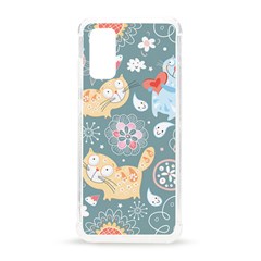 Cute Cat Background Pattern Samsung Galaxy S20 6 2 Inch Tpu Uv Case by Ket1n9