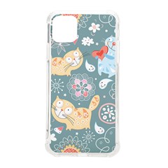 Cute Cat Background Pattern Iphone 11 Pro Max 6 5 Inch Tpu Uv Print Case by Ket1n9