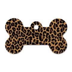 Tiger Skin Art Pattern Dog Tag Bone (two Sides) by Ket1n9