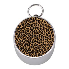 Tiger Skin Art Pattern Mini Silver Compasses by Ket1n9