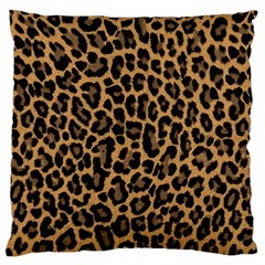 Tiger Skin Art Pattern Large Premium Plush Fleece Cushion Case (two Sides) by Ket1n9