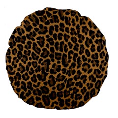 Tiger Skin Art Pattern Large 18  Premium Flano Round Cushions by Ket1n9