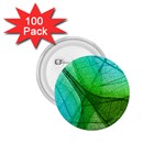 Sunlight Filtering Through Transparent Leaves Green Blue 1.75  Buttons (100 pack)  Front