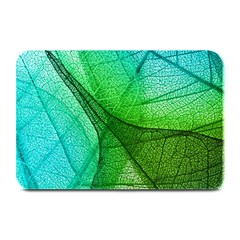 Sunlight Filtering Through Transparent Leaves Green Blue Plate Mats by Ket1n9