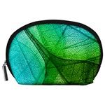 Sunlight Filtering Through Transparent Leaves Green Blue Accessory Pouch (Large) Front