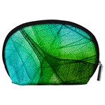 Sunlight Filtering Through Transparent Leaves Green Blue Accessory Pouch (Large) Back