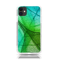 Sunlight Filtering Through Transparent Leaves Green Blue Iphone 11 Tpu Uv Print Case by Ket1n9